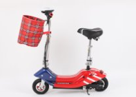 250W electric scooter with storage basket, 24V 12Ah, 18km/h