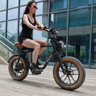 Ride E3  fat tire bike on city road 